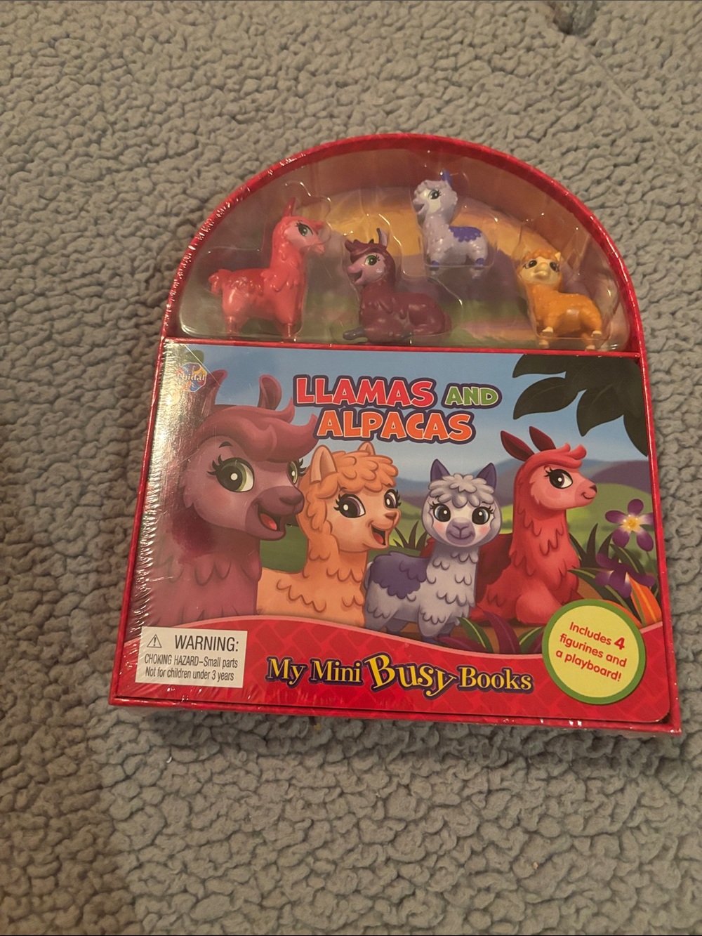 NWT Llamas and Alpacas Mini Playset – Red & Multicolor Figurines